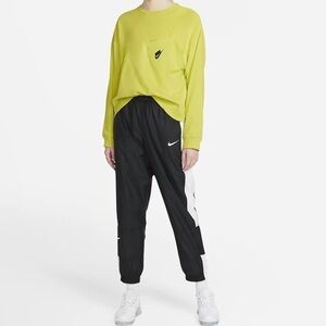 Nike Sportswear Oversized asymmetrical lime green shirt Small activewear tee